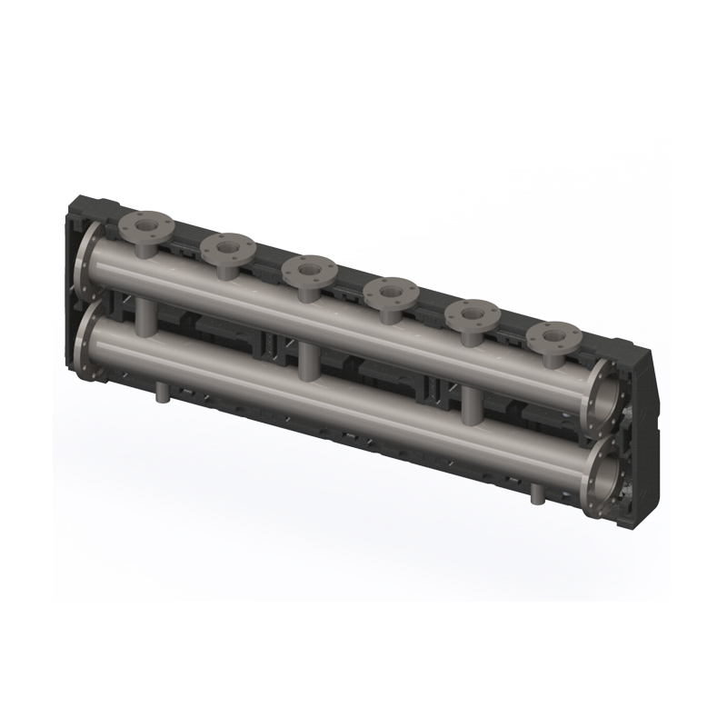 Коллектор, ELSEN, на 3 контура DN150 в изоляции  с фланцевыми отводами DN65 PN10