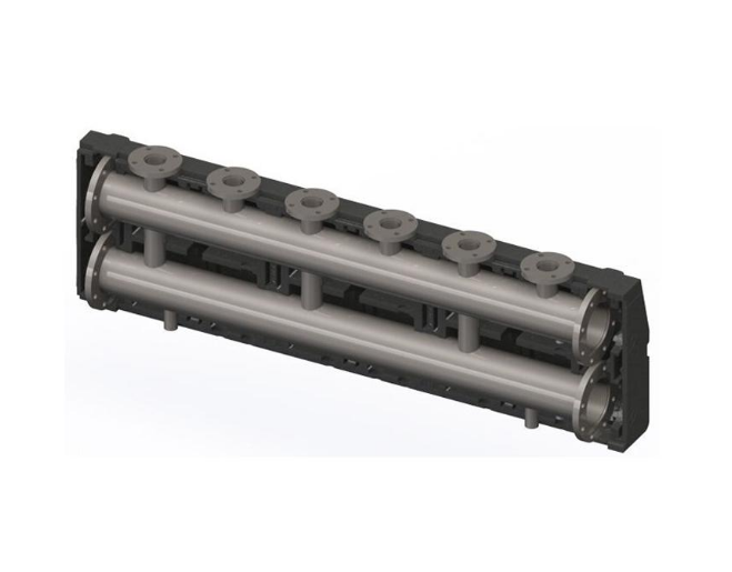 Коллектор, ELSEN, на 3 контура DN150 в изоляции  с фланцевыми отводами DN65 PN10