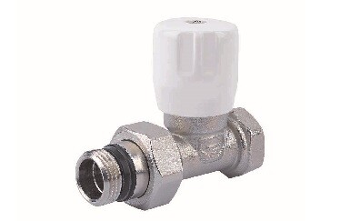 Вентиль, ручной, прямой, 3/4", 1/2", Н ЕК-Н, никелированный