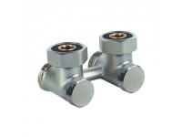 Вентиль, угловой H-образный, 3/4", 3/4", Н ЕК-НГ, никелированный (замена на EVR05.3412+EVR04)