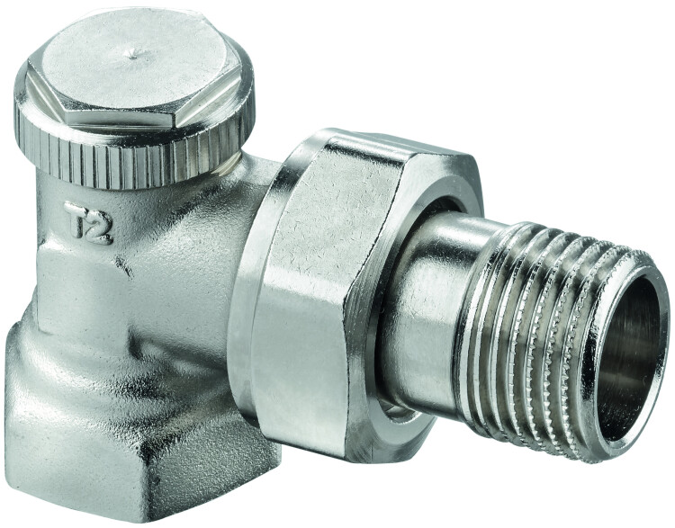 Вентиль, отсекающий, угловой, 1/2", 1/2", ВН, никелированный (новый EVR10.3412)