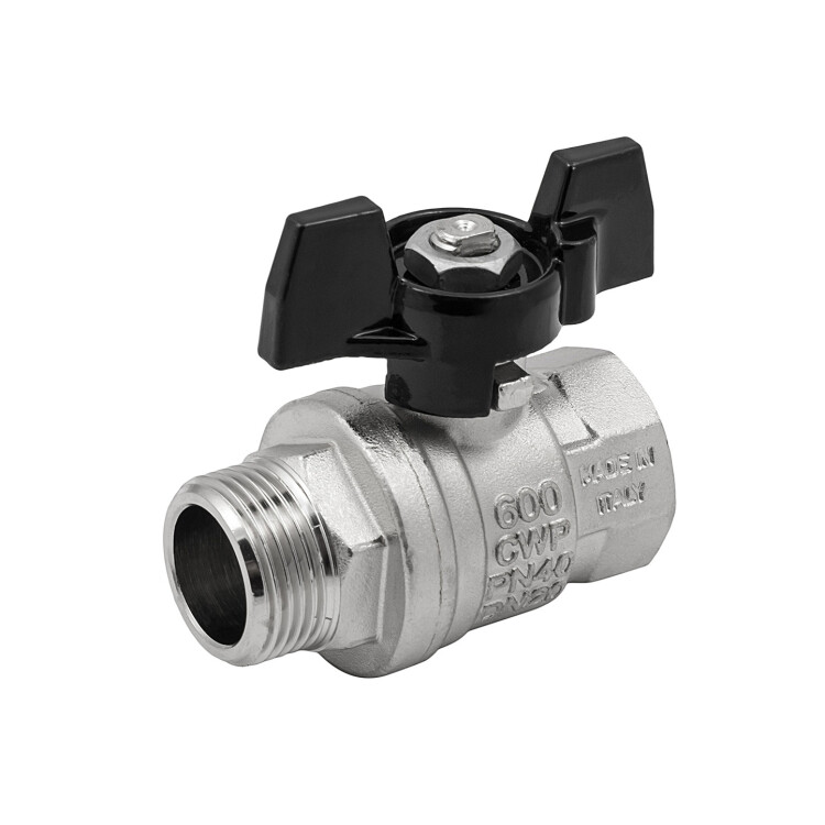 Кран шаровой, Strong T, 1", НВ, ручка-бабочка