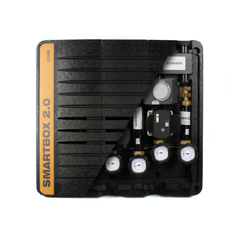 Гребёнка, SMARTBOX 2.0, DN20, с гидрострелкой, 1", 3 контура, размер отвода-1", 2 м3/ч