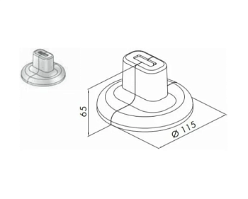 Крышка опорной пластины для кронштейна напольного внутреннего универсального Z-U331 ELSEN