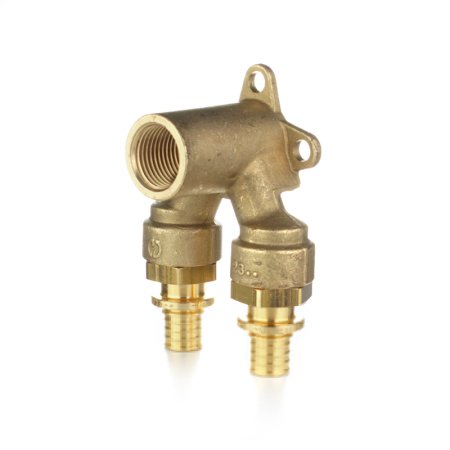 Угольник настенный, ELSEN, Monolit, проточный, двойной, В, 20, 1/2", латунь, CN