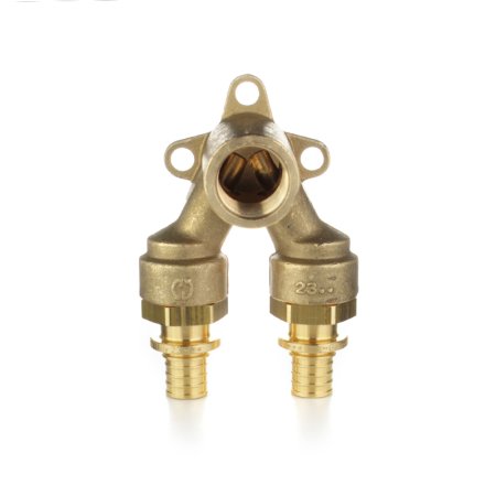 Угольник настенный, ELSEN, Monolit, проточный, двойной, В, 20, 1/2", латунь, CN