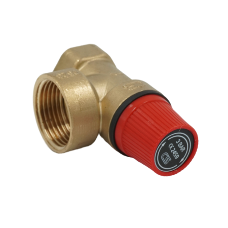 Клапан предохранительный, 1/2", 1/2", ВВ, 6 бар, латунь