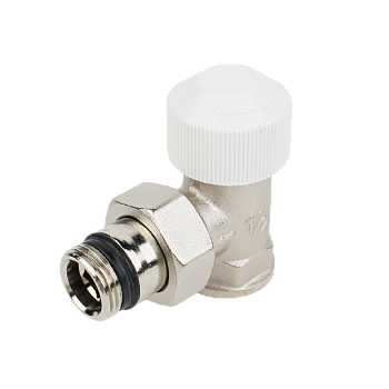 Вентиль, термостатический, угловой, 1/2", 1/2", ВН, никелированный (старый EVR06.3412)