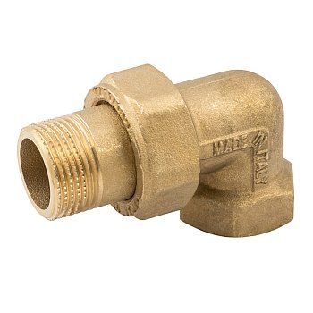 Сгон американка, ELSEN, Metalit, угловой, НВ, 3/4", 3/4", латунь, с плоским уплотнением
