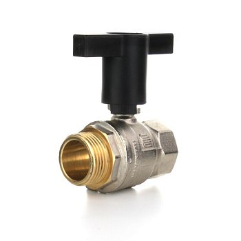 Кран шаровой 11/4", НВ, высокая ручка из пластмассы