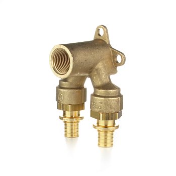 Угольник настенный, ELSEN, Monolit, проточный, двойной, В, 20, 1/2", латунь