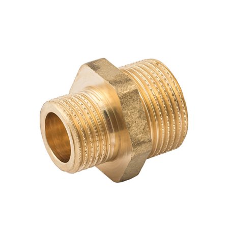 Ниппель, ELSEN, Metalit, НН, 1/4", 1/2", латунь, переходной