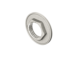 Гайка стопорная, ELSEN, Tin plated Metalit, В, 1/2", латунь с покрытием TIN (олово), с фланцем, CN