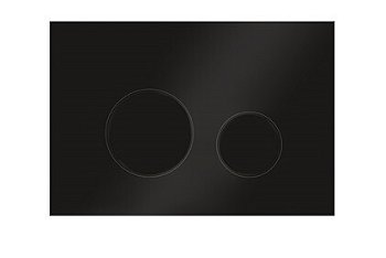 Клавиша смыва, Elsen, E11, с круглыми кнопками, для унитаза, шгв 220*13*150, цвет-черный матовый