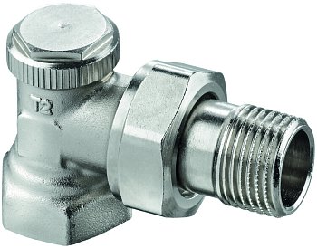 Вентиль, отсекающий, угловой, 1/2", 1/2", ВН, никелированный (новый EVR10.3412)