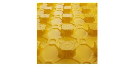 Плита, для тёплого пола с бобышками и плёнкой, 20/0,8-1,1, жёлтый, упаковка 12,32 м2 (14 штук)