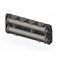 Коллектор на 2 контура DN150 в изоляции с фланцевыми отводами DN65 PN10