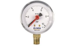 Манометр, ELSEN, Ø-100, 1/2", Н, радиальный, PN, бар-0-6