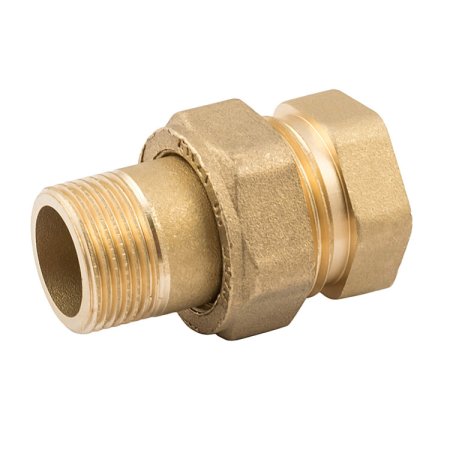 Сгон американка, ELSEN, Metalit, прямой, НВ, 1", 1", латунь, с плоским уплотнением