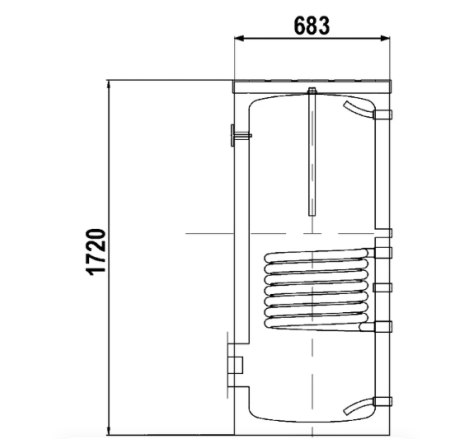 Бойлер из нержавеющей стали ELSEN напольный 1ТО AISI304  400L