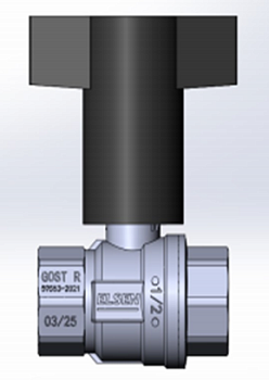 Кран шаровой, ELSEN, Strong, 1", ВВ, ручка из полимера